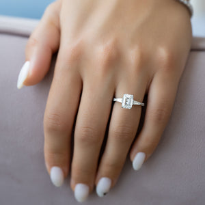 The Pave Liv Set With A 3 Carat Emerald Lab Diamond