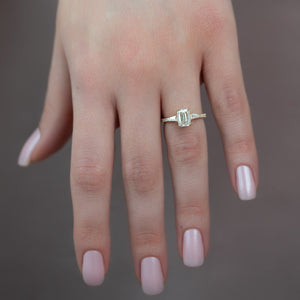 The Pave Liv Set With A 3 Carat Emerald Lab Diamond