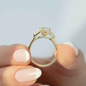 The Pave Liv Set With A 3 Carat Emerald Lab Diamond