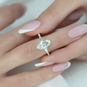 The Pave Liv Set With A 1 Carat Marquise Lab Diamond