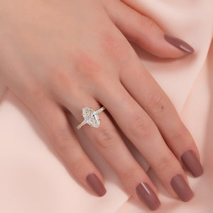 The Pave Liv Set With A 1.5 Carat Marquise Moissanite