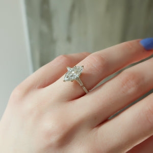 The Pave Liv Set With A 1.5 Carat Marquise Moissanite