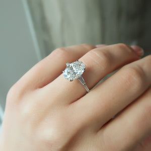 The Pave Liv Set With A 1 Carat Oval Lab Diamond