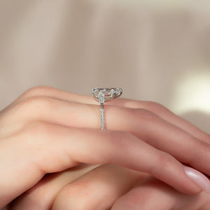 The Pave Liv Set With A 3 Carat Pear Lab Diamond