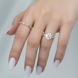 The Pave Liv Set With A Round Lab Diamond