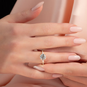 The Pave Liv Set With A Round Lab Diamond