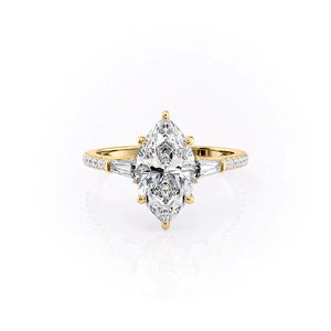 The Pave Liv Set With A 2 Carat Marquise Lab Diamond