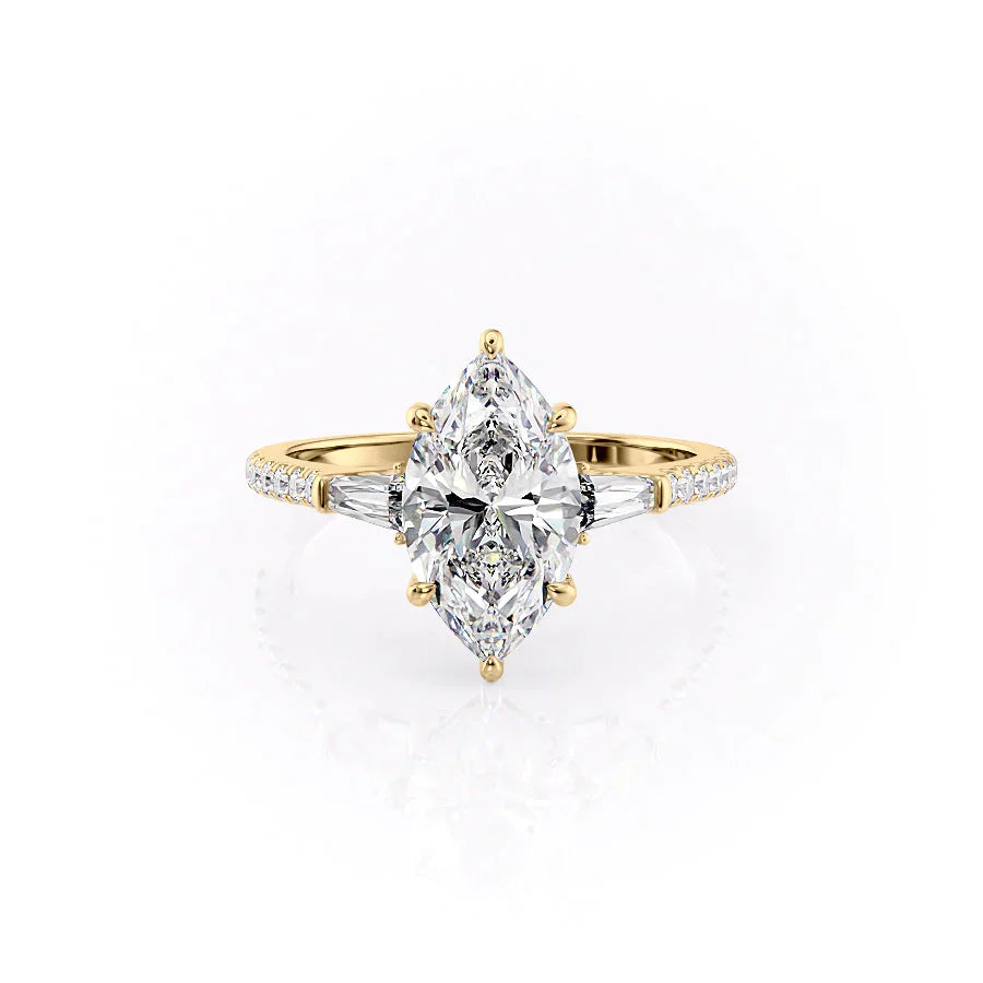 The Pave Liv Set With A 1 Carat Marquise Lab Diamond