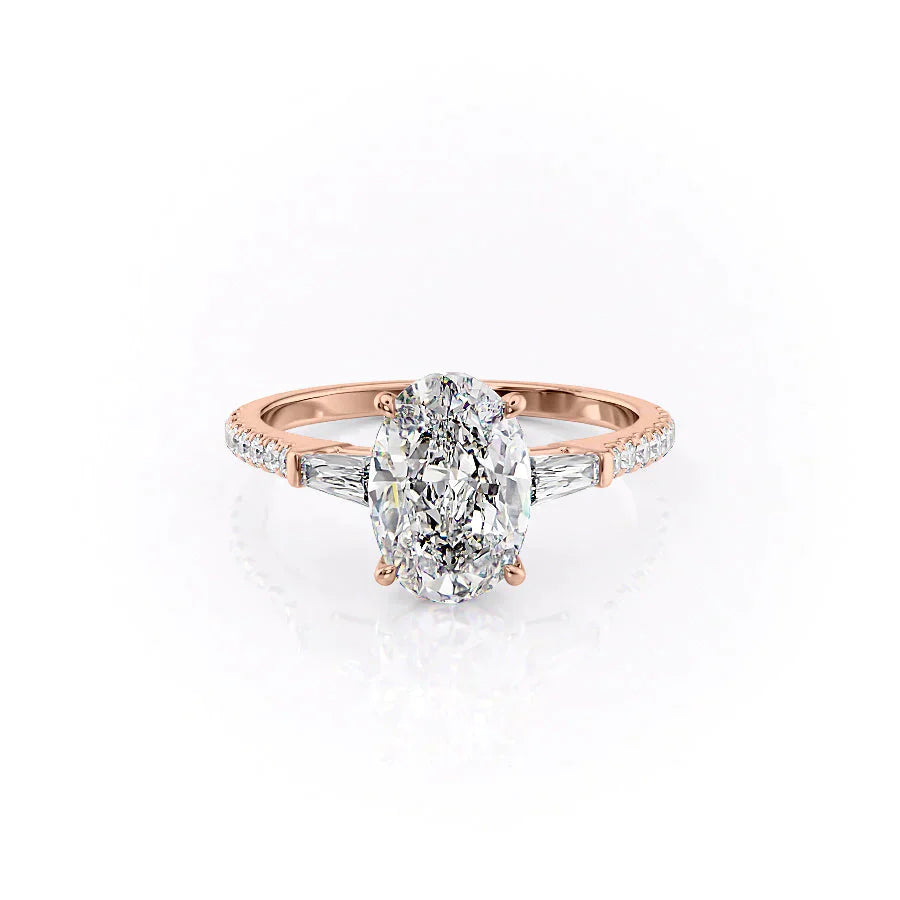 The Pave Liv Set With A 1.5 Carat Oval Lab Diamond