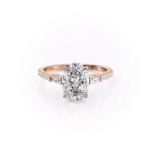 The Pave Liv Set With A 4.5 Carat Oval Moissanite
