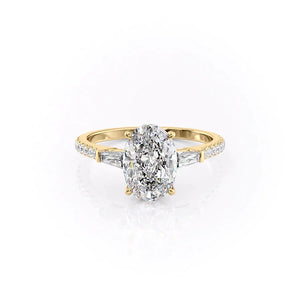The Pave Liv Set With A 3 Carat Oval Lab Diamond
