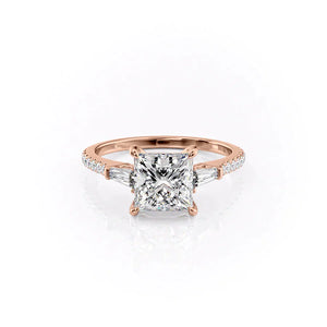 The Pave Liv Set With A 1.5 Carat Princess Moissanite