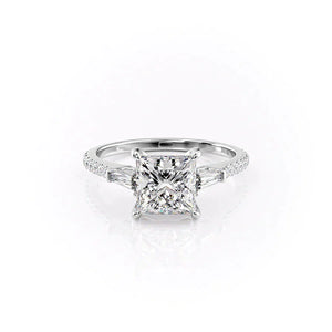 The Pave Liv Set With A 1.5 Carat Princess Moissanite