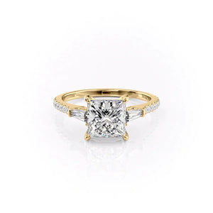 The Pave Liv Set With A 1.5 Carat Princess Moissanite
