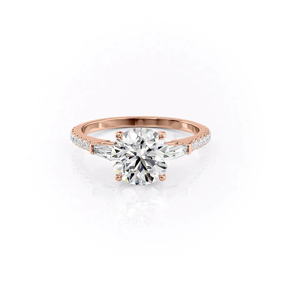 The Pave Liv Set With A 2.5 Carat Round Lab Diamond