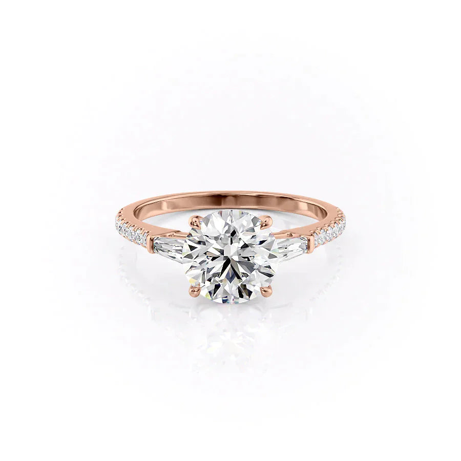 The Pave Liv Set With A 1.5 Carat Round Lab Diamond