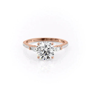 The Pave Liv Set With A 1.5 Carat Round Lab Diamond