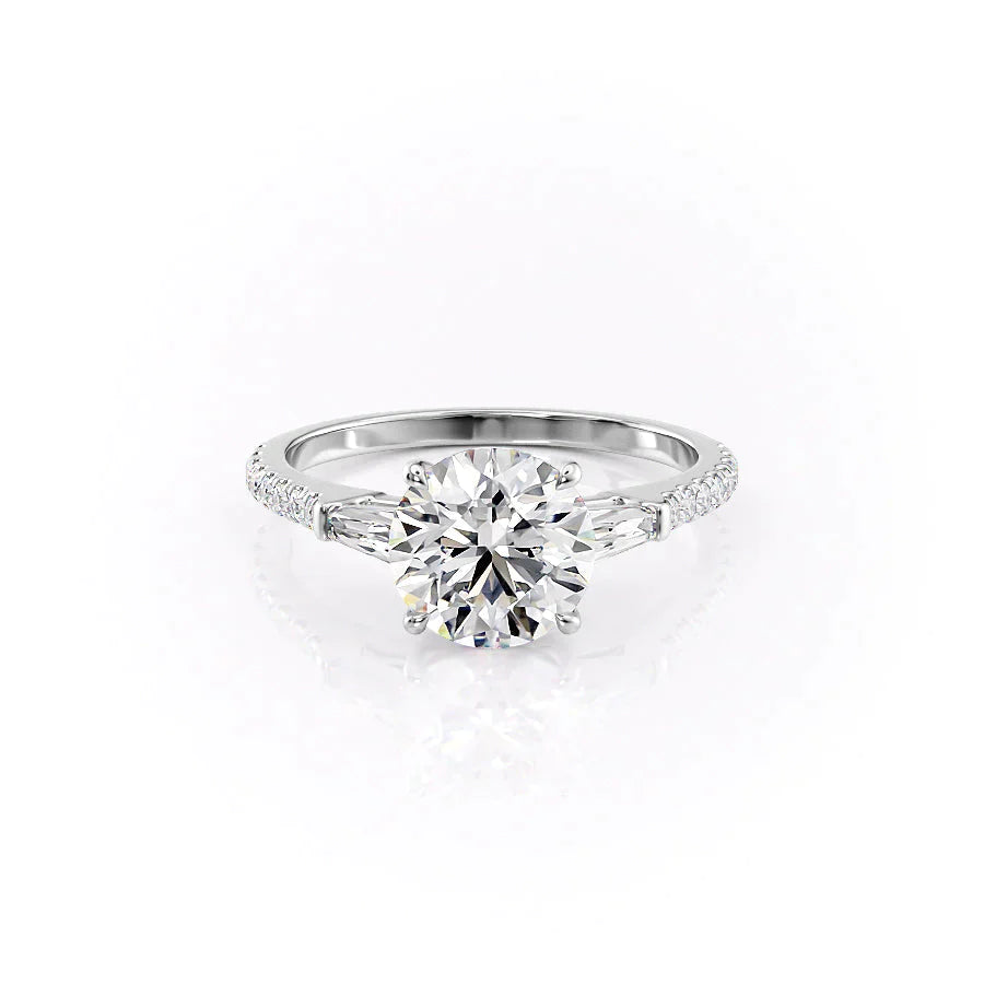 The Pave Liv Set With A 1 Carat Round Lab Diamond