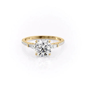 The Pave Liv Set With A 2.5 Carat Round Lab Diamond