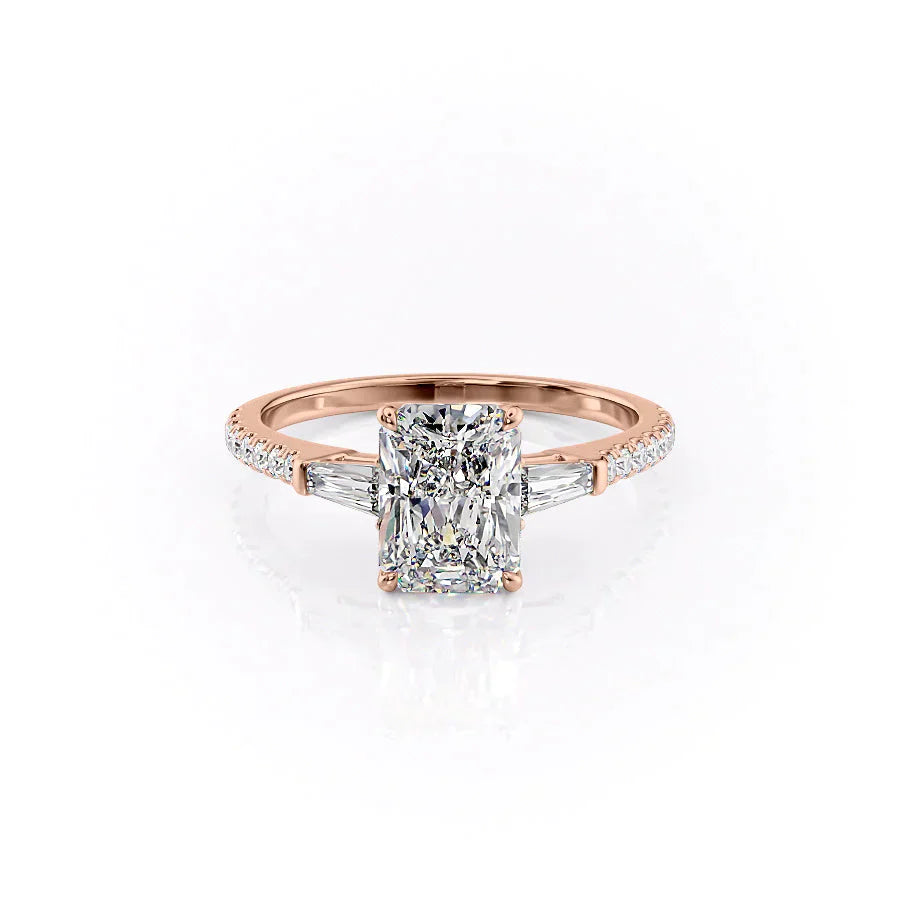 The Pave Liv Set With A 4.5 Carat Radiant Moissanite