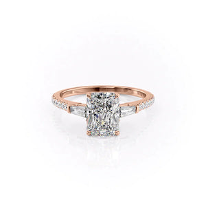 The Pave Liv Set With A 2 Carat Radiant Lab Diamond
