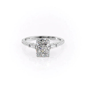 The Pave Liv Set With A 2 Carat Radiant Lab Diamond