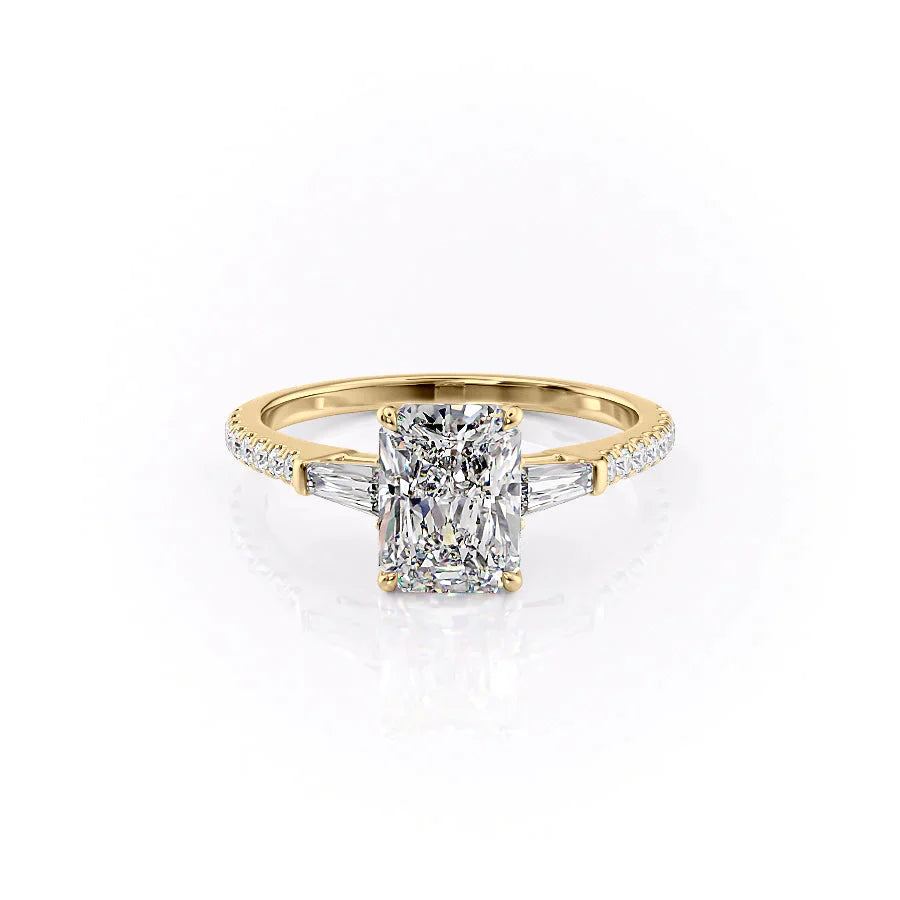 The Pave Liv Set With A 3 Carat Radiant Lab Diamond