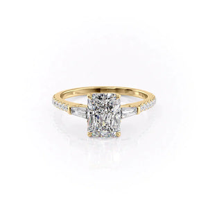 The Pave Liv Set With A 2 Carat Radiant Lab Diamond