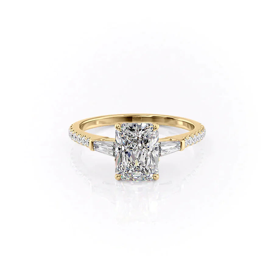 The Pave Liv Set With A 4.5 Carat Radiant Moissanite