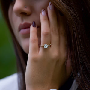 The Hidden Halo Penelope Set With A 2 Carat Cushion Lab Diamond