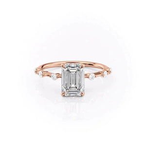 The Hidden Halo Penelope Set With A 1.5 Carat Emerald Lab Diamond