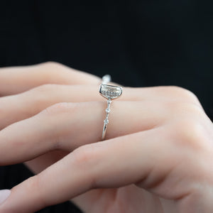 The Penelope Set With A 4.5 Carat Emerald Moissanite