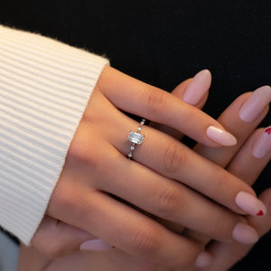 The Penelope Set With A 4.5 Carat Emerald Moissanite