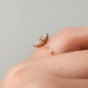 The Hidden Halo Penelope Set With A Marquise Moissanite