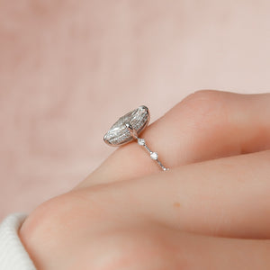 The Hidden Halo Penelope Set With A Marquise Moissanite