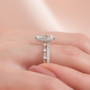 The Hidden Halo Penelope Set With A Marquise Moissanite