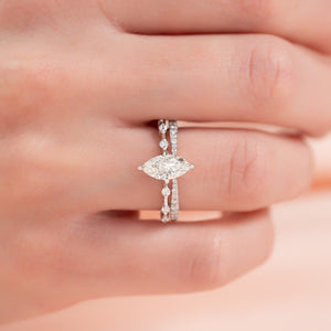 The Penelope Set With A 4.5 Carat Marquise Moissanite