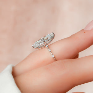 The Hidden Halo Penelope Set With A Marquise Moissanite