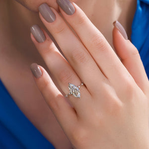 The Penelope Set With A 4.5 Carat Marquise Moissanite