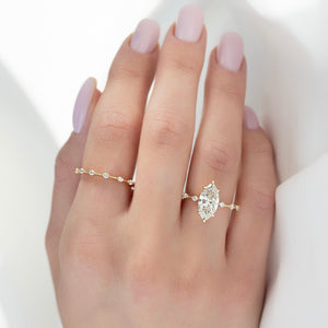 The Hidden Halo Penelope Set With A 2.5 Carat Marquise Lab Diamond
