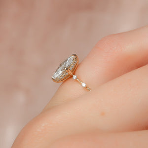 The Hidden Halo Penelope Set With A 2.5 Carat Marquise Lab Diamond