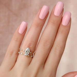 The Penelope Set With A 1.5 Carat Marquise Moissanite