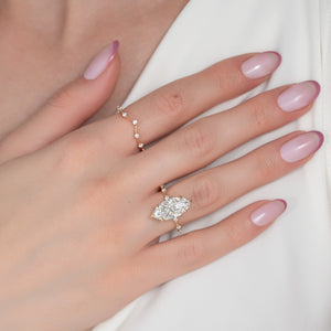 The Hidden Halo Penelope Set With A 2.5 Carat Marquise Lab Diamond