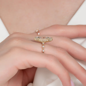 The Hidden Halo Penelope Set With A 2.5 Carat Marquise Lab Diamond