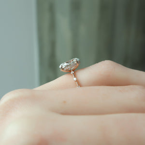 The Penelope Set With A 4.5 Carat Oval Moissanite