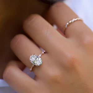The Penelope Set With A 4.5 Carat Oval Moissanite