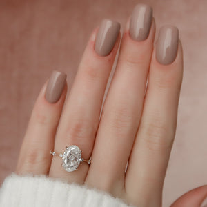 The Penelope Set With A 4.5 Carat Oval Moissanite