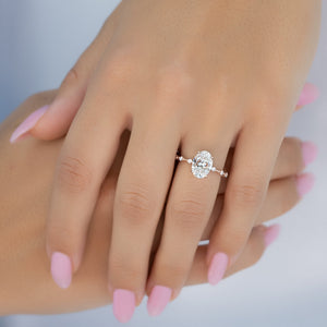 The Penelope Set With A 4.5 Carat Oval Moissanite