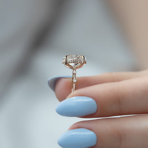 The Penelope Set With A 4.5 Carat Oval Moissanite