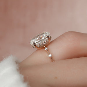 The Penelope Set With A 4.5 Carat Oval Moissanite
